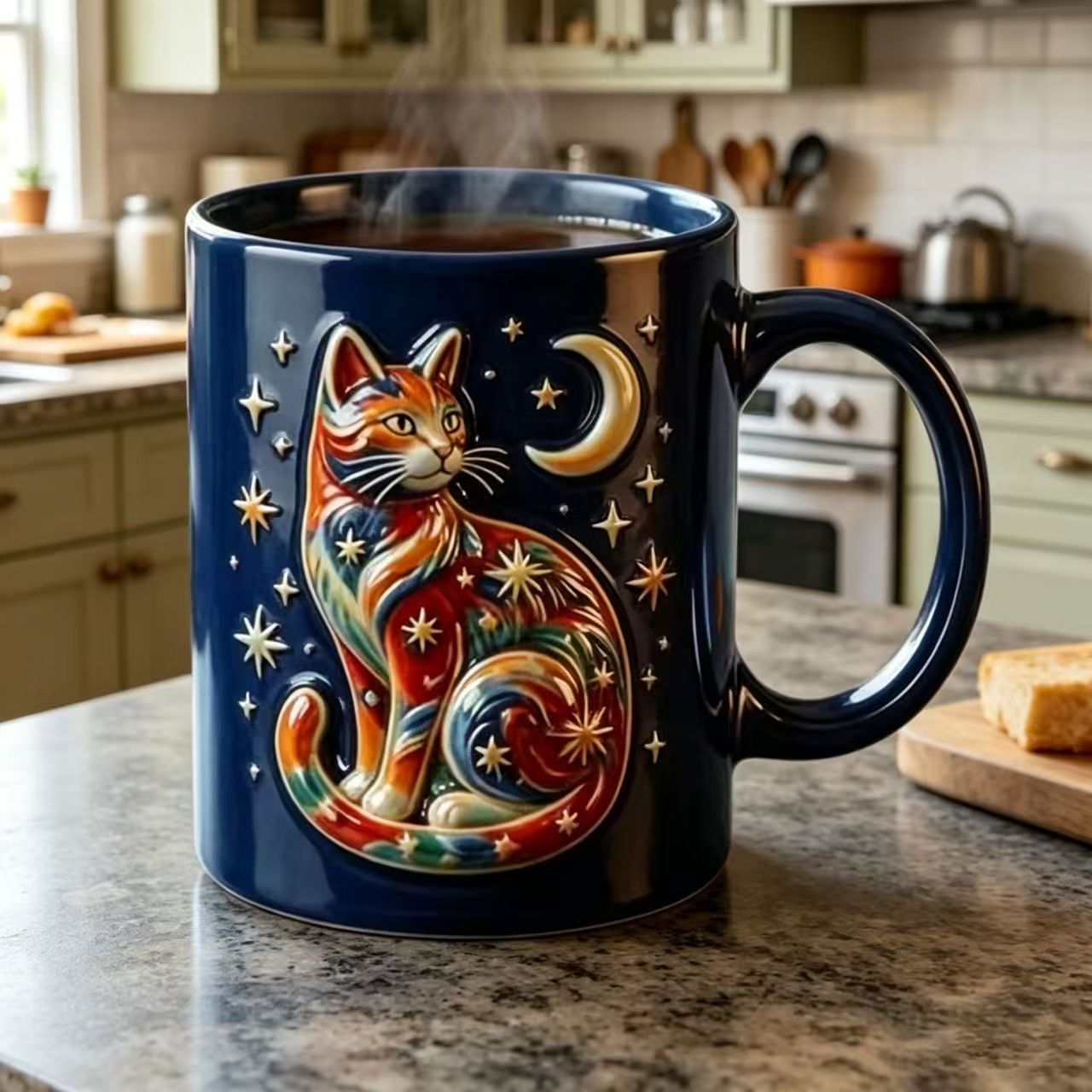 Tazza con baffi di gatto da 15 once