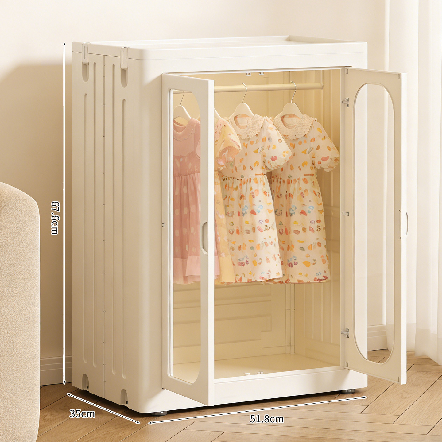 1-tier storage cabinet