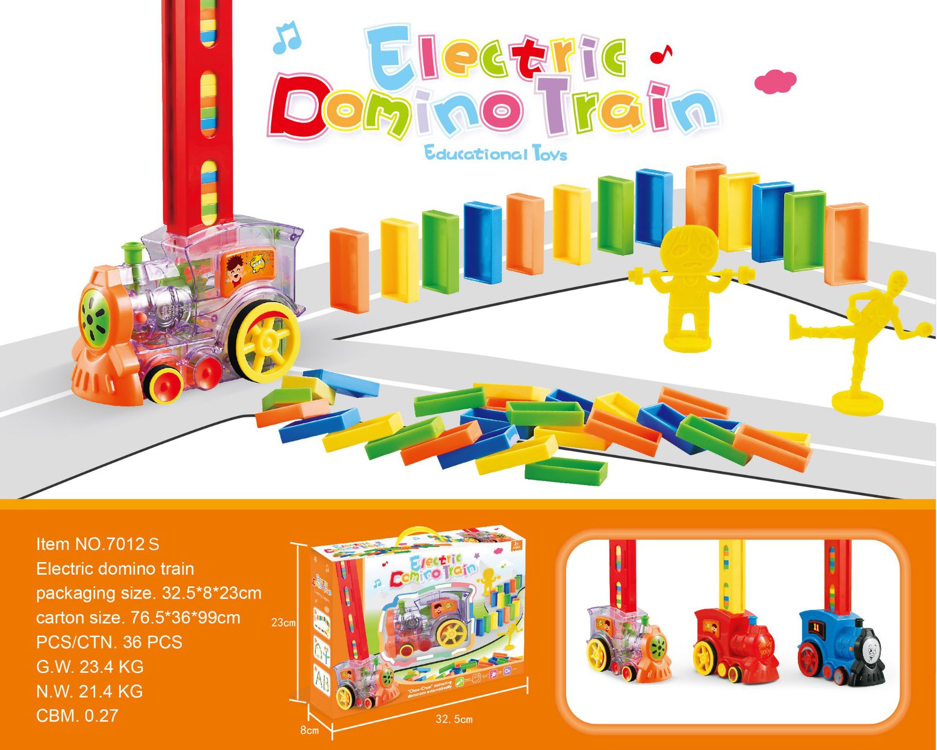 Domino transparent locomotive-english color box