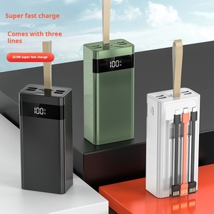 Large Capacity 30000mAh LED Portable Charger Powerbank 22.5W PD <strong>QC3.0</strong> Real Fast Charging 5 <strong>Outputs</strong> 3 <strong>Inputs</strong> Outdoor Use Micro - Product Image 2