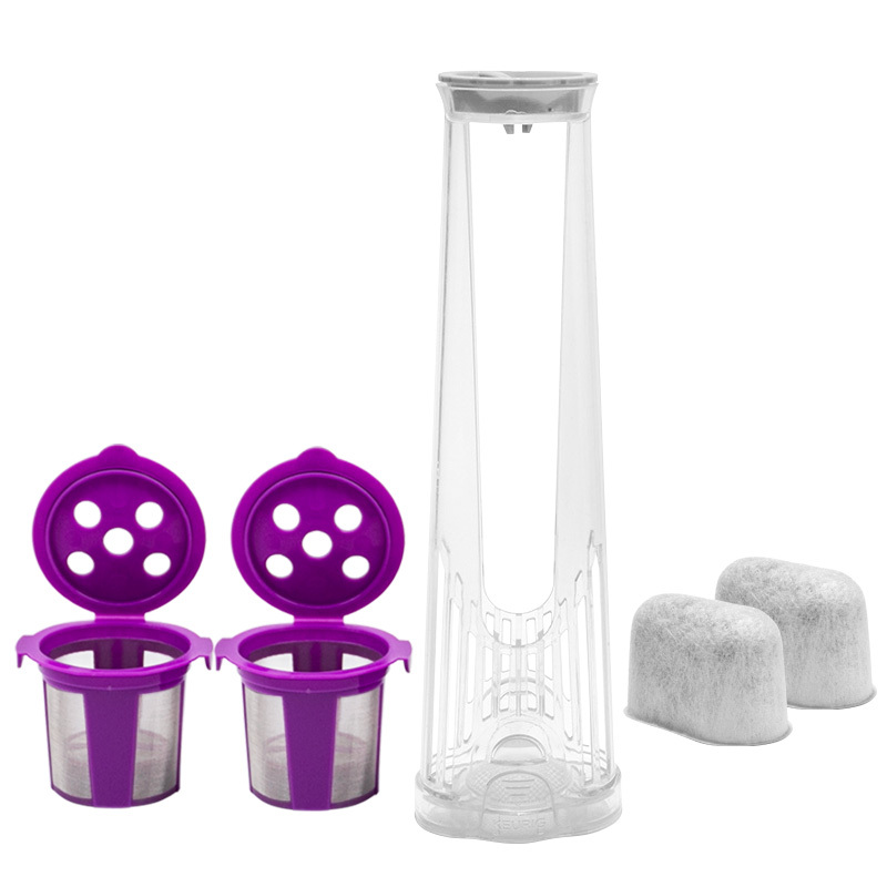 Paquete de 2 filtros de agua morados +1 filtro de agua +2 filtros de agua de carbón