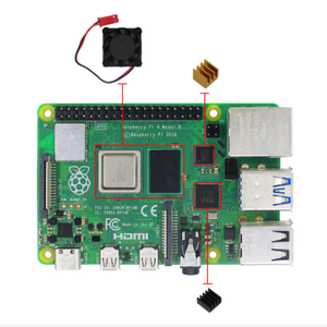 Suitable For <strong>Raspberry</strong> <strong>Pi</strong> 3B 4B Module Dual Fan Radiator Cooling Aluminum Alloy Sheet - Product Image 5