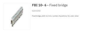 Bloques de terminales de puente fijo 0203250 FBI 10-6 Producto - Product Image 4