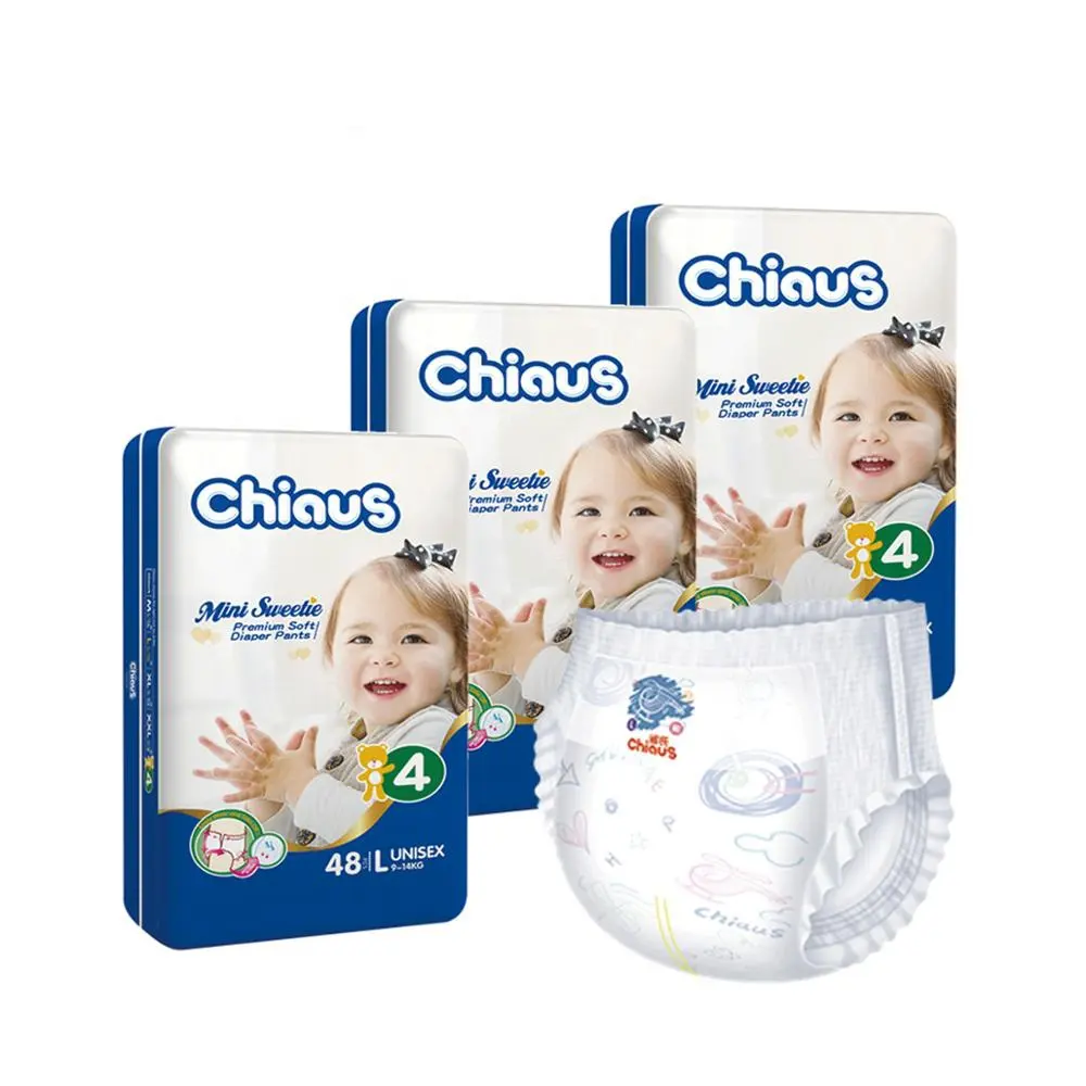 Chiaus barato Mini cariño Premium suave pantalones pañal del bebé de doble-capa fuga guardia torbellino de absorción