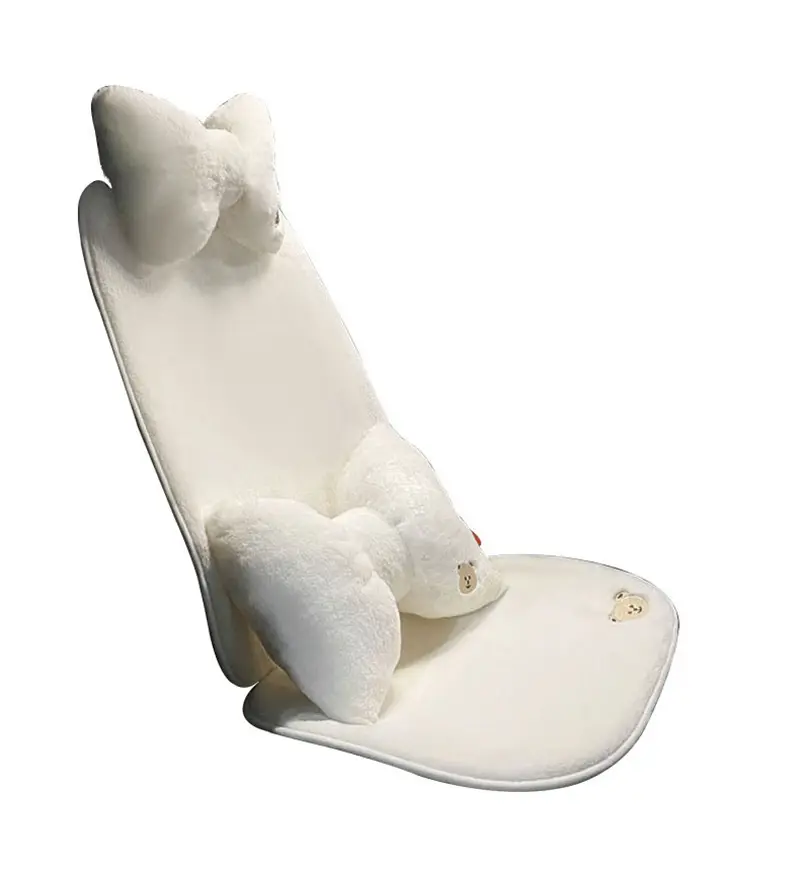 Coussin universel de siège de voiture en peluche pour appui-tête, coussin de massage blanc, vibromasseur et masseur pour 6 ans.