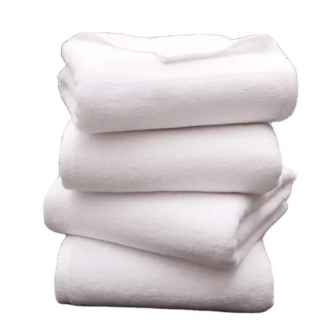 Toalla de mano blanca de 100% algodón, venta al por mayor, barata, 21s2
