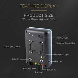 Thông minh Linux xe buýt giá vé hệ thống thu thập với GPRS 5-inch TFT hiển thị Máy Quét Mã Vạch Sim thẻ hỗ trợ - Product Image 6