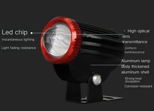 TCYATO parlaklık 6-Wing uçak LED motosiklet ön elektrikli araçlar için dayanıklı alüminyum plastik beyaz sarı renk - Product Image 4