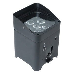 Pil Led Par 6x18w sahne düz Par ışık 4X18W WIFI WIFI uzaktan kumanda ekipmanları ile akıllı telefon kontrolü - Product Image 5