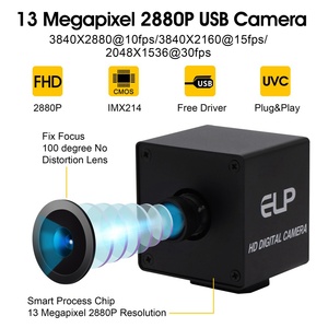 ELP High Definition 4K Webcam UVC 13Megapixel Audio <strong>Camera</strong> No Distortion HD PC <strong>Camera</strong> IMX214 for Raspberry Pi - Product Image 4