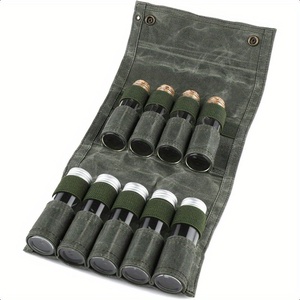 Canvas Bushcraft Spice Kit Portable Waterproof Camping Travel Spice Set Holder Spice Seasoning Bag - Product Image 1