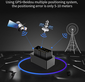 车队跟踪设备4g插入式闪电全球定位系统跟踪器，用于汽车Obd端口，带拔掉警报OBD全球定位系统跟踪器