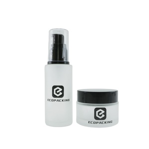 Luxury 20 30 <strong>40</strong> 50 60 80 100 120 150 <strong>ml</strong> Cosmetic Skincare Set Packaging Frosted Glass Spray Pump Face Serum Body Lotion <strong>Bottle</strong>