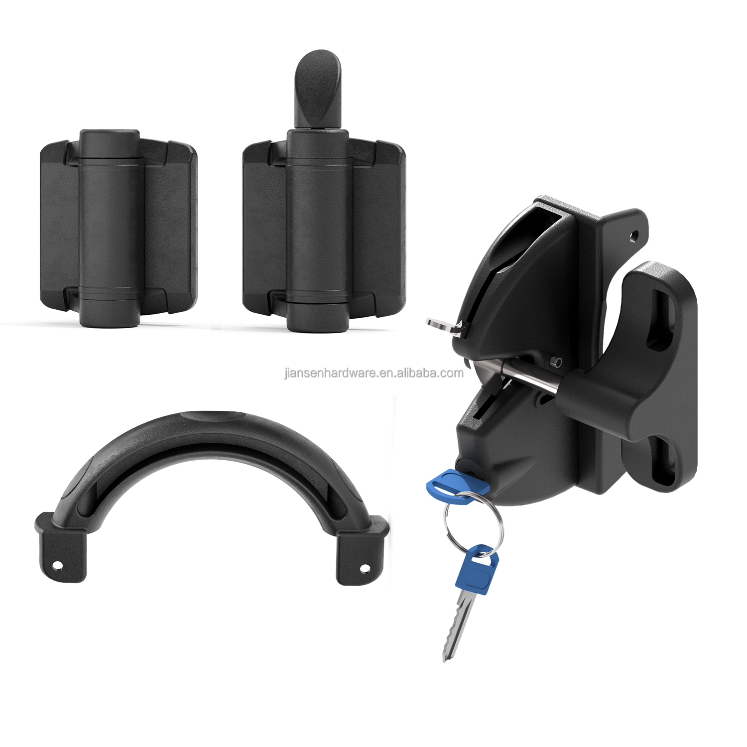 Set di 3 Maniglie con Cerniera e Chiusura