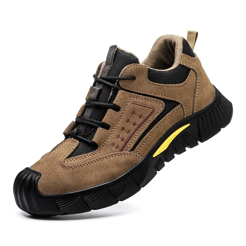 Zapatos de trabajo para hombres al por mayor antigolpes y antiperforación de acero Baotou cuatro estaciones zapatos de trabajo de seguridad para hombres
