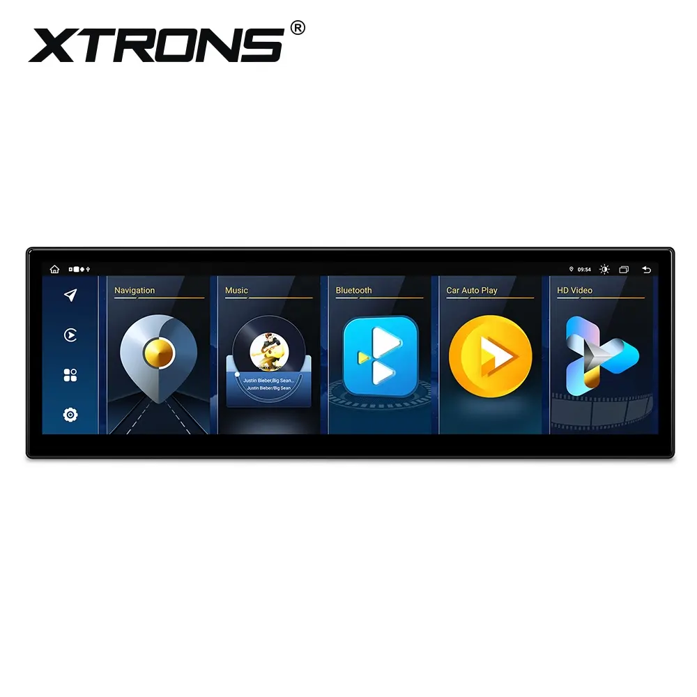 XTRONS radio mobil 14.9 inci 2560*720, Carplay Stereo mobil 4G LTE Android seri 5 E60-E63 2005-2008