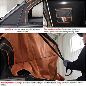 Suv屋外テント部品全天候型屋外車屋根テントハードシェルヨーロッパオフロード車に対応