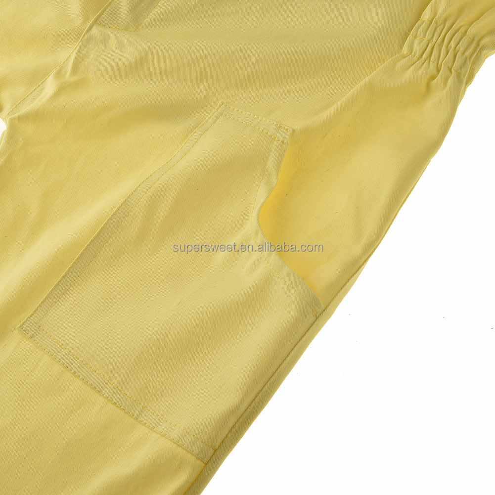 Apiculture Vented Beekeeping Clothing Suits ventilated Cotton Child Size Bee Suit Kids with Round Veil