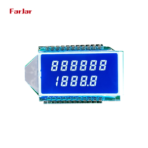 Pantalla monocromática LCD personalizada de fábrica Pantalla LCD de 7 segmentos para medidor de temperatura/energía del termostato