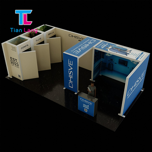 10x10 piedi nuovo arrivo Design modulare facile costruzione portatile telaio in alluminio segg tessuto di tensione a LED esposizione stand retroilluminato - Product Image 5