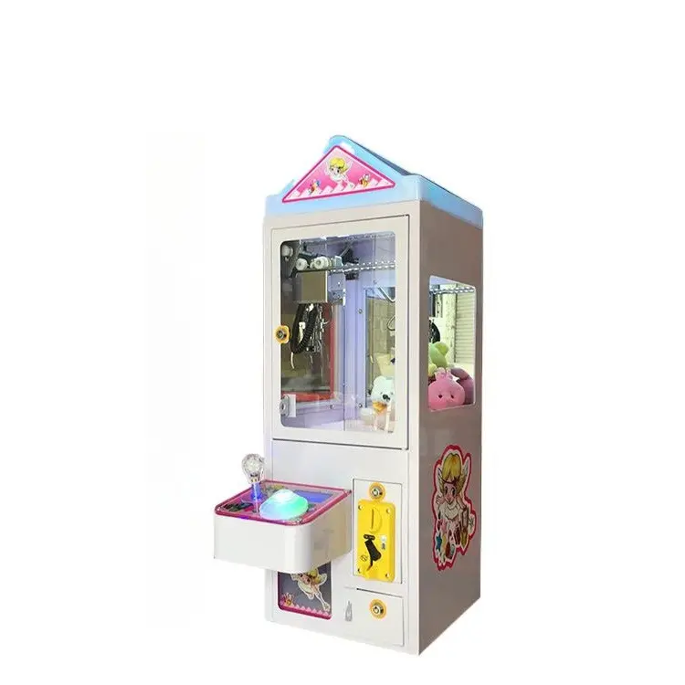Schlussverkauf Münzbetriebener Mini-Krauen-Kran-Spielzeugpuppen-Automat mit Rechnungseingang im Arcade Games Center
