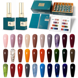 AS Gel Nail Polish Kit 30 Pcs All Seasons Conjunto de Gel Polonês Mergulhe Off Brown Pink Glitter Cores Nail Polish Starter Manicure Gift