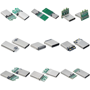 Usbrr güç teslimat USB 2.0 erkek 16 Pin 5 Pad süper hız tipi C konnektörü ile uzatma PCB hızlı şarj USB C fiş - Product Image 4