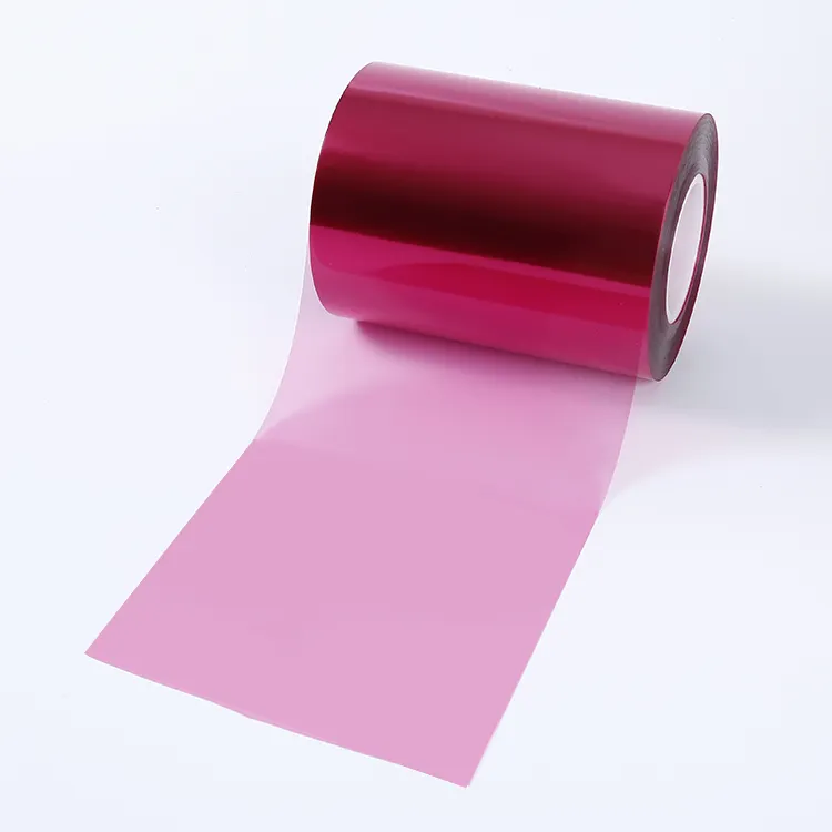 Moq 1 Colore Rosa Rosa Rosa PET Mylar Trasparente Mylar PET Rullo di Pellicola