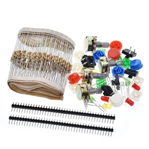 TZT 1 set pratico Kit resistore portatile per Arduino Starter Kit UNO R3 LED potenziometro tact switch pin header - Product Image 3