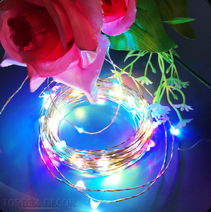Cadena de alambre de cobre Led, resistente al agua, con batería, luz de corcho, temporizador de 8 modos, cadena de alambre de cobre - Product Image 4