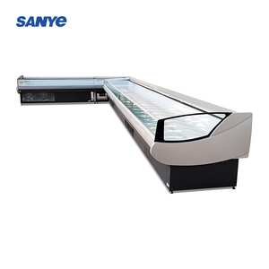 Süpermarket kasap dükkanı açık üst et ekran buzdolabı et vitrin chiller köşe - Product Image 1