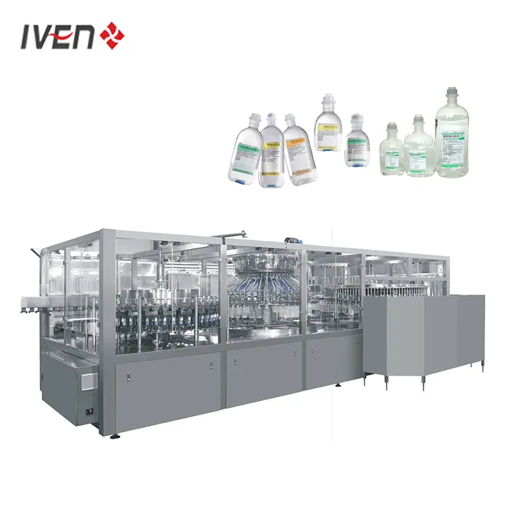 100-1000ML BFS IV Fluid PP Bottle Production Line for 0.9% Normal Saline / 4 Statoin Injection Stretch Blow Molding Machine