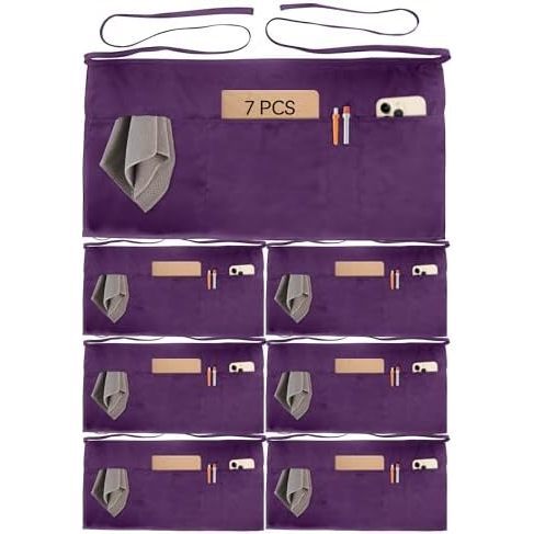 Lot de 7 tabliers courts - violet