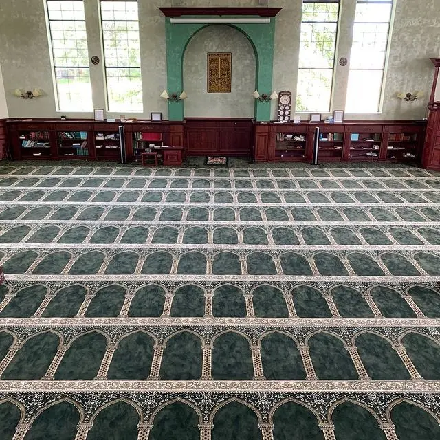 100% Nylon Axminster Tapis Fibre Trafic Lourd Classique Masjid Prière pour Mosquée Tapis