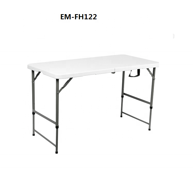 Table pliante rectangulaire de 4 pieds avec hauteur réglable