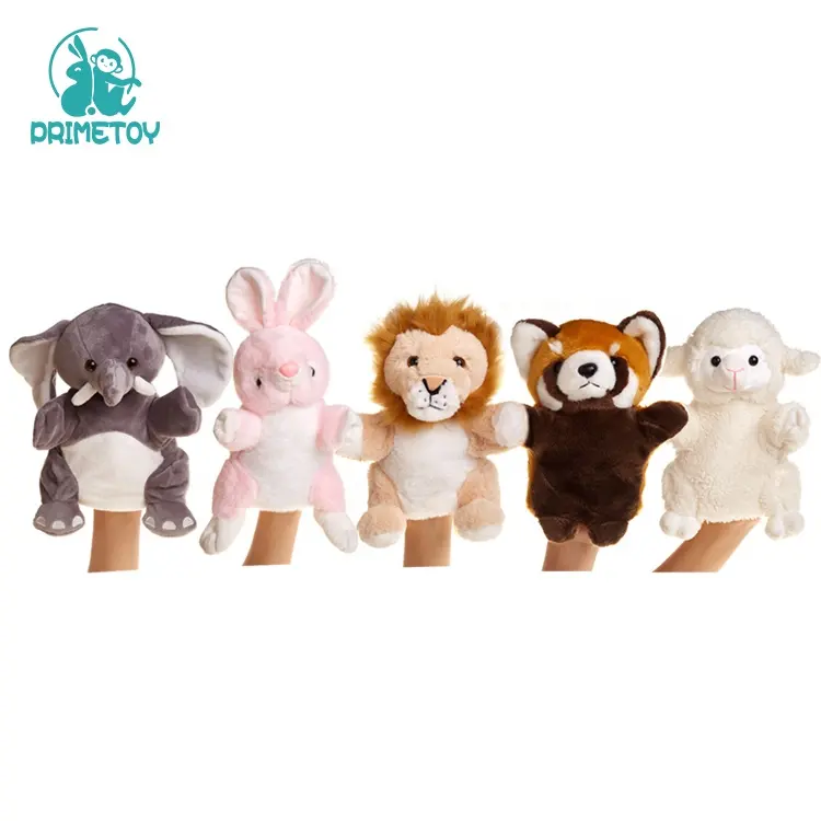 Elefante de peluche personalizado, León, conejo, koala, juguete de marionetas de mano, venta al por mayor de fábrica