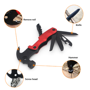 Mini kırmızı renk alüminyum kol çok fonksiyonlu çok amaçlı 13 1 çok amaçlı şişe açacağı çekiç - Product Image 3