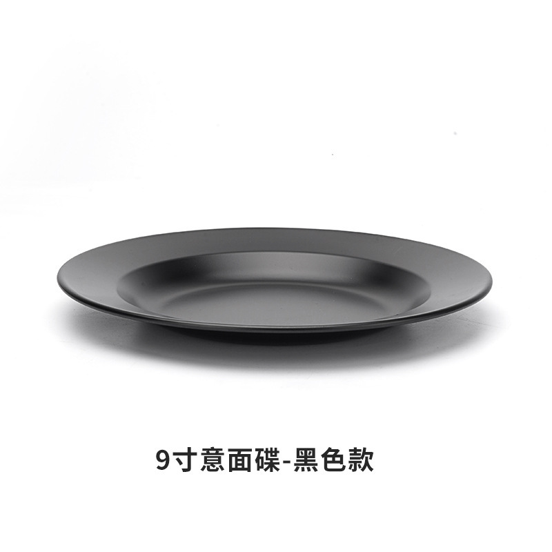 Plat à pâtes de 9 pouces - noir, 22,7*2,3 m