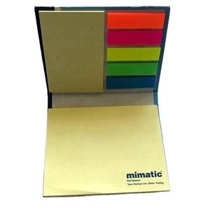 Cubo de escritorio rectangular personalizado, conjunto de notas adhesivas recicladas, promoción