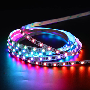DC12V WS2811 indirizzabile RGB programmabile nastro LED 30 60 96 bianco nero PCB 5M 12V 24V WS2811 RGBIC striscia LED - Product Image 6