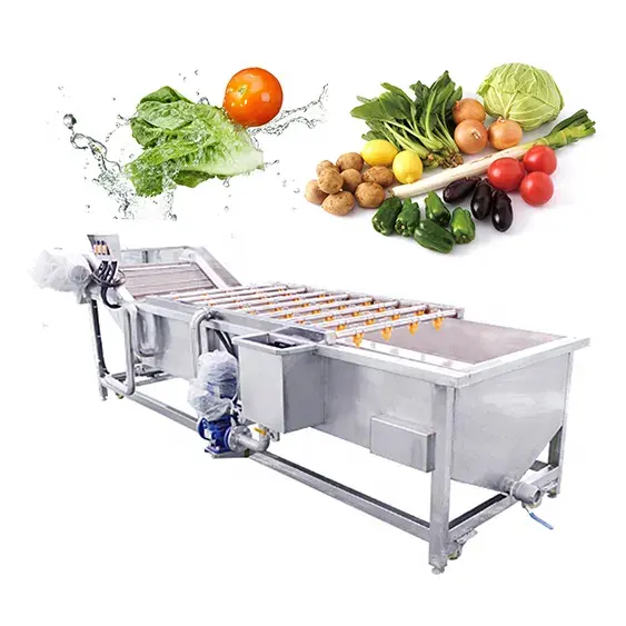 Commercial vegetables fruits bubble washing machine tomato cabbage spinach washer