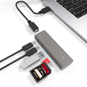USB 3.1 Gen2 5-in-1 Hub ile 10 Gbps hız alüminyum alaşım ABS USB C ve SD TF kart okuyucu in-stok ürün - Product Image 3
