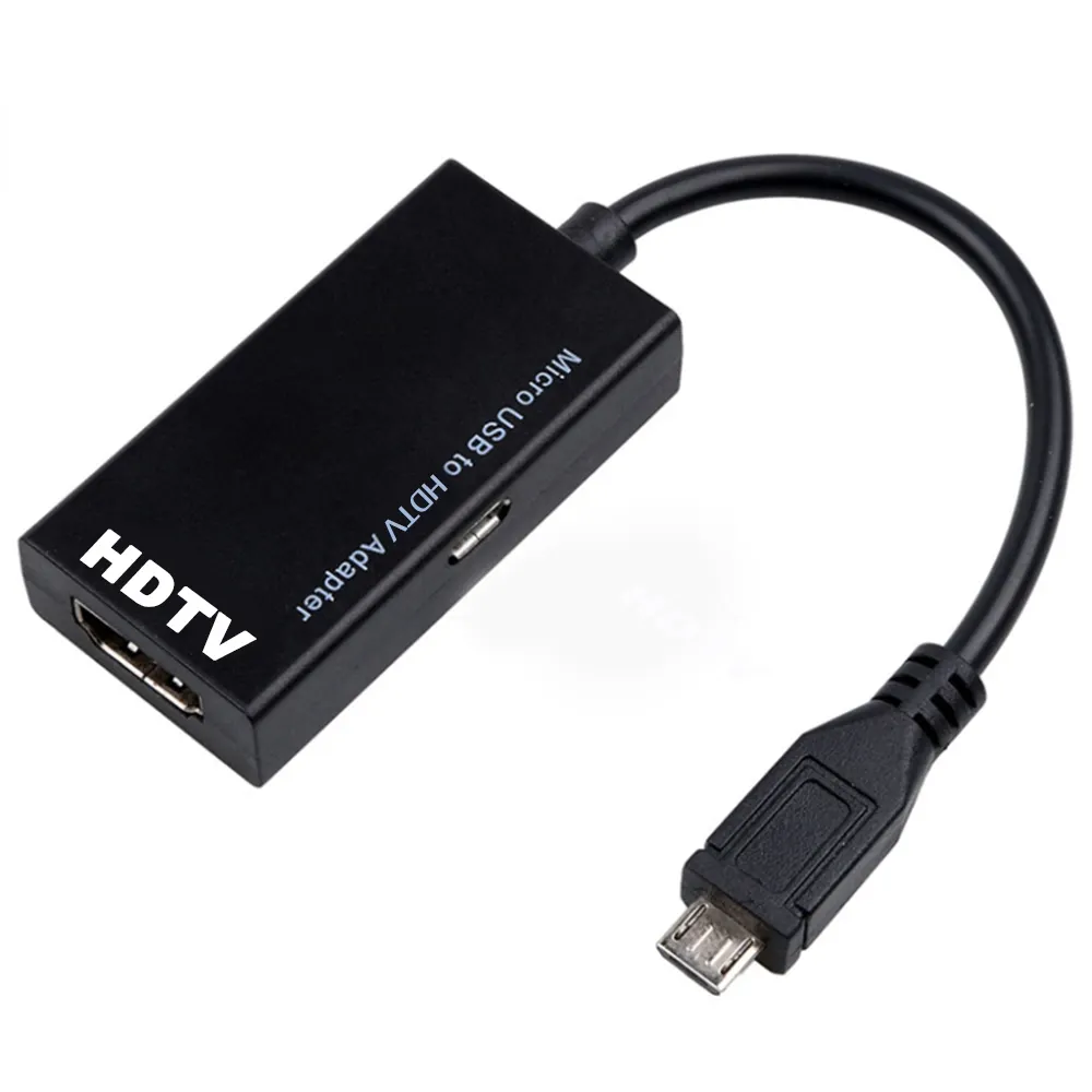 Adaptador micro usb para hdtv 1080p, conversor gráfico de vídeo compatível com samsung