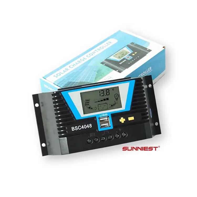 Sunrest grid free 25 anni di garanzia di qualità tensione del pannello solare e del Display della batteria regolatore di carica solare corrente