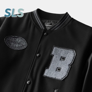 جاكيت دراجة نارية بأكمام جلد للرجال مخصص للشتاء والخريف تخصيص رجل مفجر ليترمان جاكيت اسكواش - Product Image 2