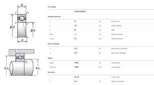 P3 cấp tiêu chuẩn loạt vòng bi tiếp xúc góc chính xác cao 7015a5trsulp3 <span class=keywords><strong>NSK</strong></span> mang - Product Image 5