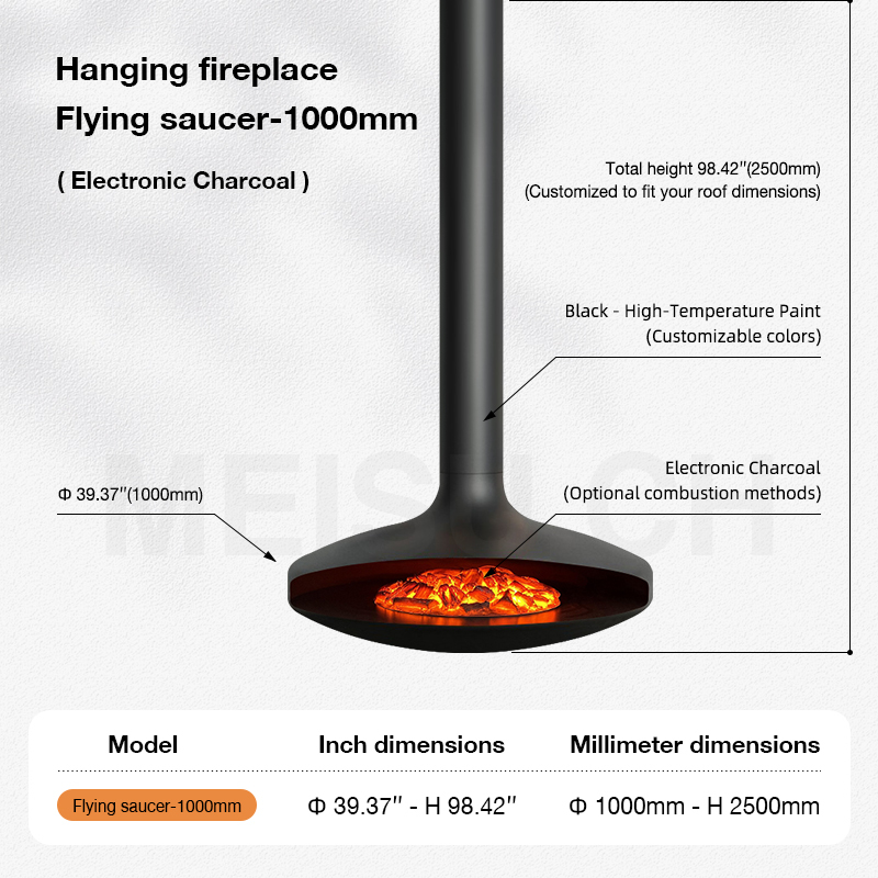 Simulated charcoal - 1000 mm
