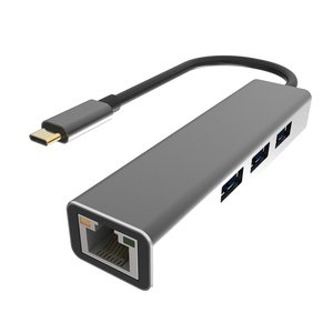VCOM 4-In-1 USB3.0 Type-C Hub 5Gbps USB Splitter dati con RJ45 adattatore Internet Computer esterno - Product Image 4
