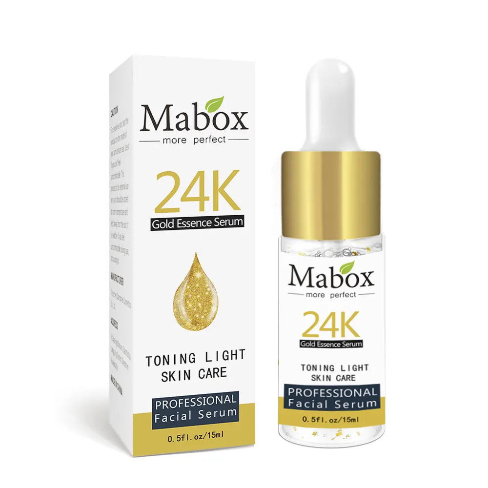 Mabox Merk 24K Goud Serum Toning Lichte Huidverzorging Professioneel Gezichtsserum