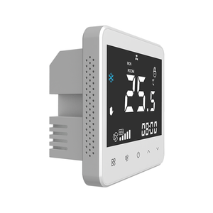 Termostato de bobina de ventilador de pantalla táctil Wi-Fi AC24V Entrada RS485 Interfaz 0-10V Salida Ventilador de 3 velocidades Termostato inteligente - Product Image 2